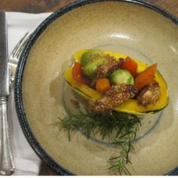Sesame Chicken in Delicata Squash